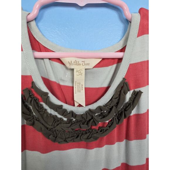 Matilda Jane size 14 Serendipity Peppermint Dress blue and tomato red remake - Picture 3 of 4